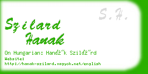 szilard hanak business card